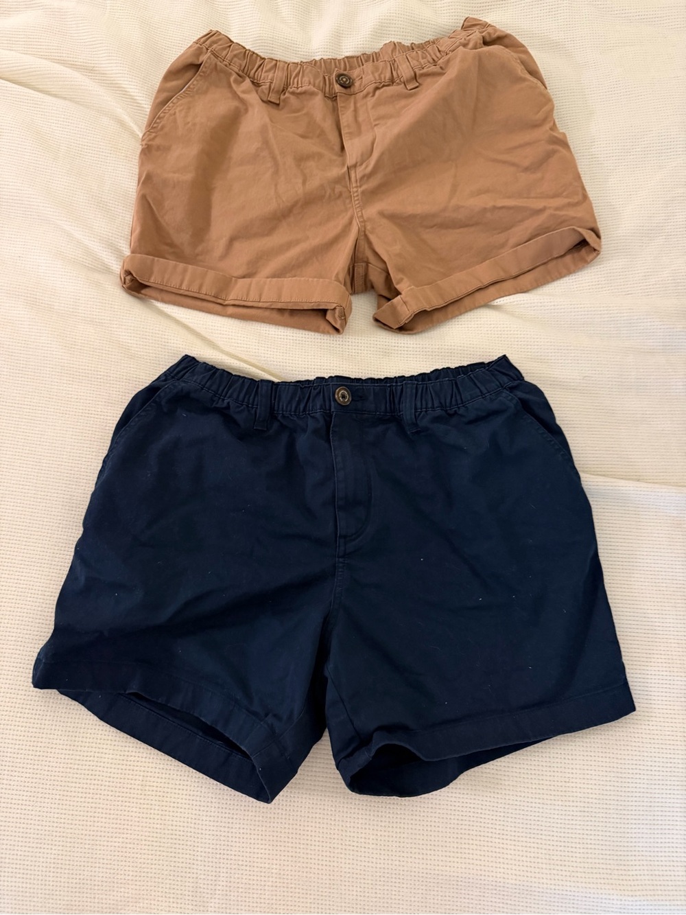Chubbies Men’s Shorts Lot 2 Pairs Navy Tan Khaki